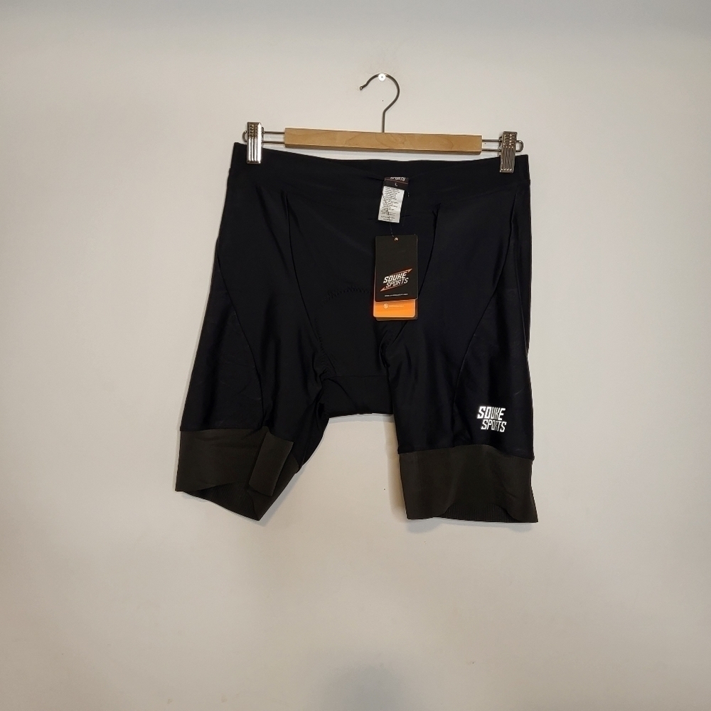 Souke Sports Black Padded Bike Short Size L